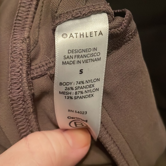 Athleta Delancey Moto Tight Tan Brown Leggings Pants- small - Picture 10 of 10